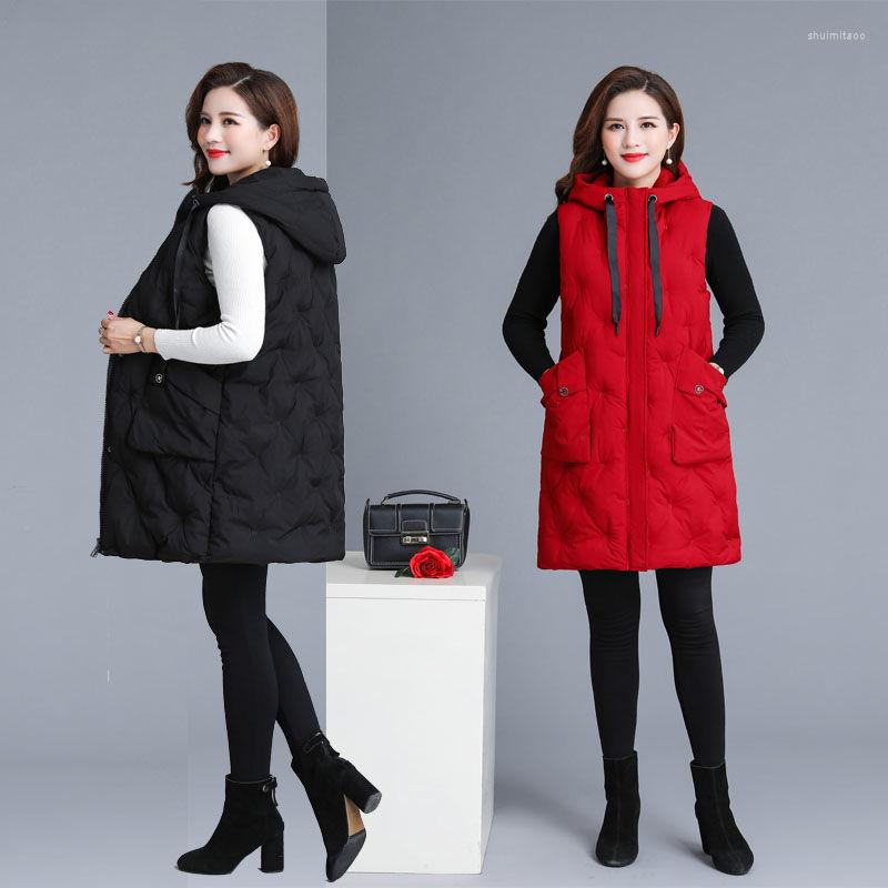 Women's Vests 2022 Autumn Winter Women's Waistcoat Ladies Padded Cotton 5XL Long Female Korean Hooded Sleeveless Jackets K147, Black
Women's Vests 2022 Autumn Winter Women's Waistcoat Ladies Padded Cotton 5XL Long Female Korean Hooded Sleeveless Jackets K147, Black