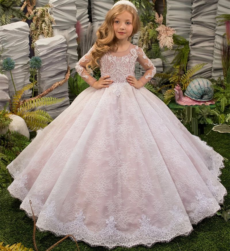 New Wedding Girl Dress Luxurious Sparkly Lace Appqulies Blush Pink Gowns Long Sleeve Flower Kid Ball Gown Juior Bridesmaid, Same as image
New Wedding Girl Dress Luxurious Sparkly Lace Appqulies Blush Pink Gowns Long Sleeve Flower Kid Ball Gown Juior Bridesmaid, Same as image