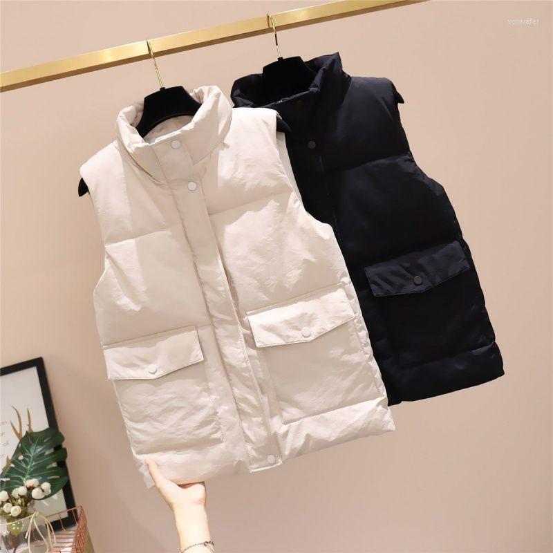 Women' Vests Woman Stand Collar Cotton Padded Vest Female Fashion Sleeveless Jacket Warm Waistcoat Ladies Solid Windproof G199, White
Women' Vests Woman Stand Collar Cotton Padded Vest Female Fashion Sleeveless Jacket Warm Waistcoat Ladies Solid Windproof G199, White
