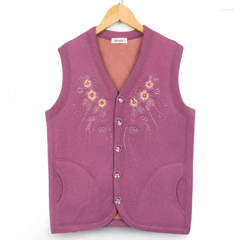 Women's Vests Add Velvet Thicken Autumn Winter Vest Women Waistcoat Middle-Aged Old Grandmother People Warm Cold Outside Coat Tops Wear 4XL, Purple b
Women's Vests Add Velvet Thicken Autumn Winter Vest Women Waistcoat Middle-Aged Old Grandmother People Warm Cold Outside Coat Tops Wear 4XL, Purple b