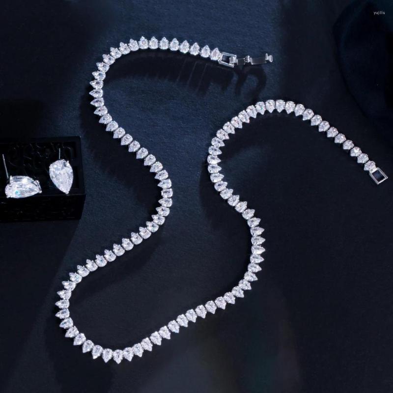 Necklace Earrings Set CWWZircons Gorgeous Cubic Zirconia White Gold Color Round Wedding Bridal Party Jewelry For Brides T567, Picture shown
Necklace Earrings Set CWWZircons Gorgeous Cubic Zirconia White Gold Color Round Wedding Bridal Party Jewelry For Brides T567, Picture shown