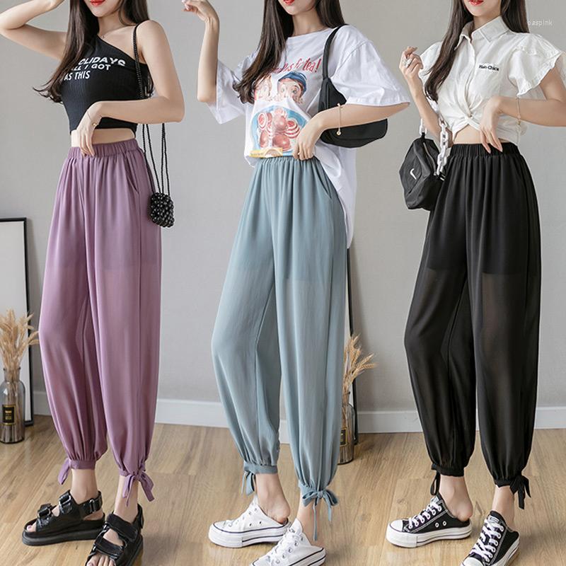 Women' Pants Korean Fashion Summer Chiffon Radish Women Bloomers Harem High Elastic Waist Trousers 2022 For, Black
Women' Pants Korean Fashion Summer Chiffon Radish Women Bloomers Harem High Elastic Waist Trousers 2022 For, Black