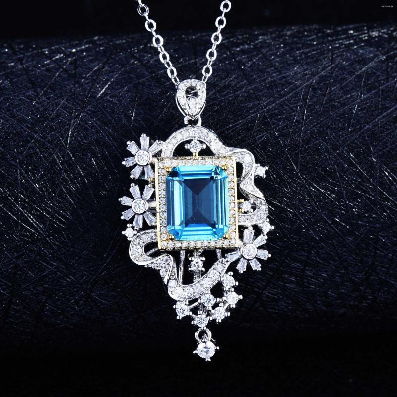 Pendant Necklaces Silver Color Pendants Synthetic Sapphire For Women Square Yellow Colorful Gemstone Zircon
Pendant Necklaces Silver Color Pendants Synthetic Sapphire For Women Square Yellow Colorful Gemstone Zircon
