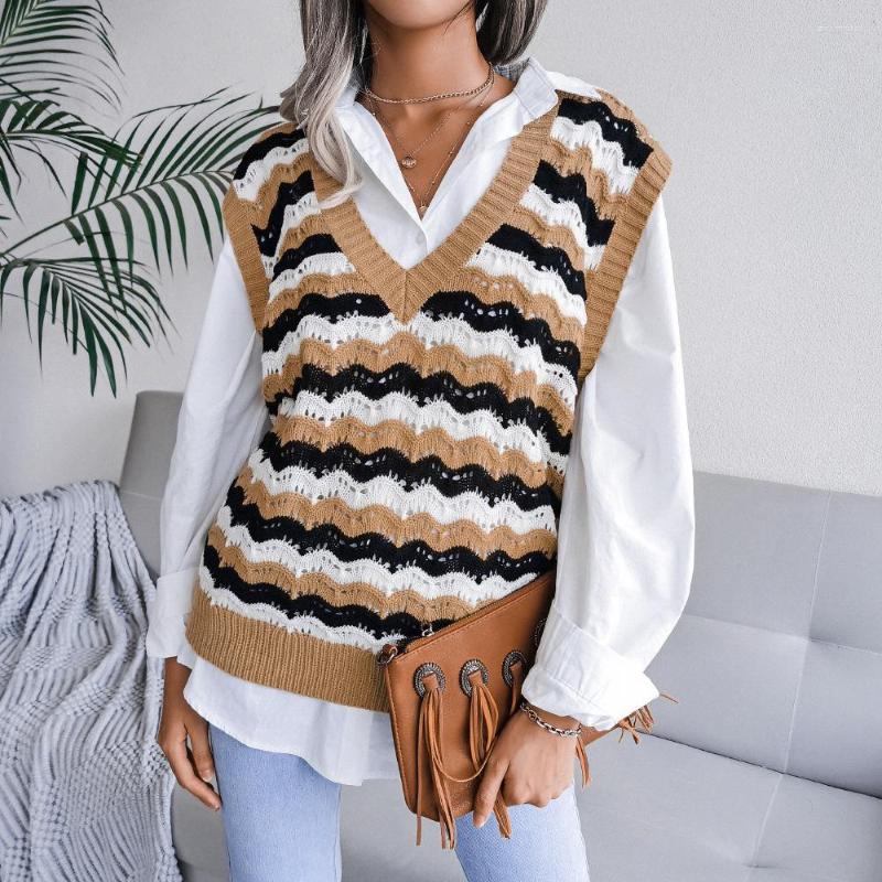 Women' Vests Womens V Neck Stripe Knit Sweater Vest Oversized Casual Sleeveless Pullover Tops, Blue
Women' Vests Womens V Neck Stripe Knit Sweater Vest Oversized Casual Sleeveless Pullover Tops, Blue