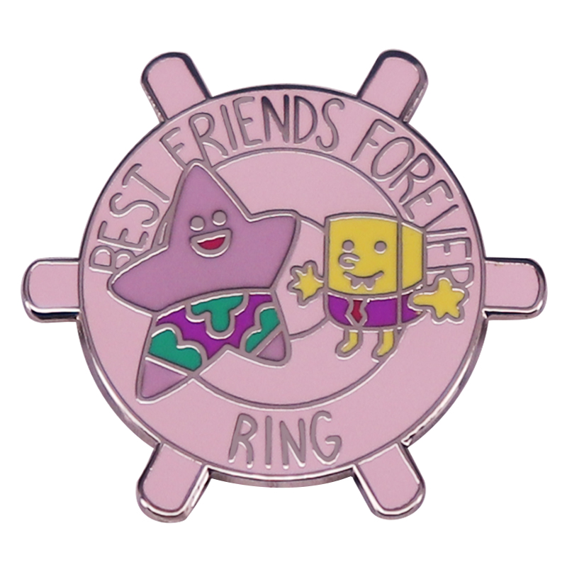 Best Friends Forever Ring Enamel Pin pink rudder Badge Backpack Decoration Jewelry, As picture
Best Friends Forever Ring Enamel Pin pink rudder Badge Backpack Decoration Jewelry, As picture