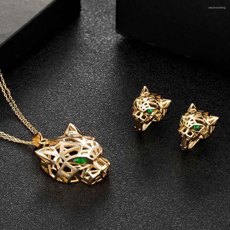 Necklace Earrings Set Zlxgirl Jewelry Classic Leopard Head Shape Gold Pendant Earring Fine Women's Punk Wedding Bridal Bijoux Ears Free, Picture shown
Necklace Earrings Set Zlxgirl Jewelry Classic Leopard Head Shape Gold Pendant Earring Fine Women's Punk Wedding Bridal Bijoux Ears Free, Picture shown
