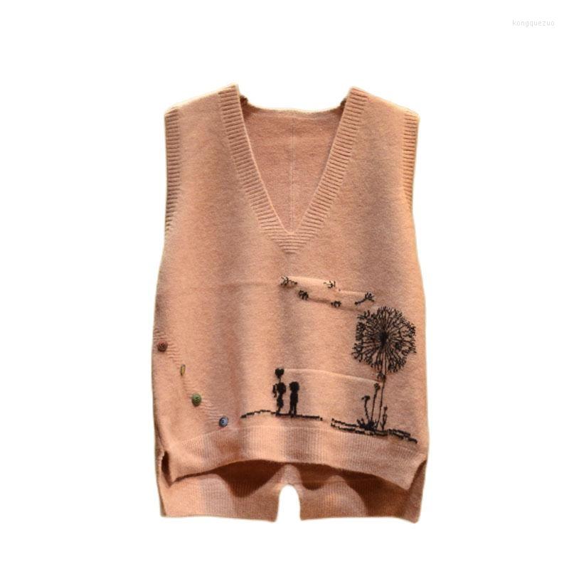 Women's Vests V-neck Knitted Vest For Women's Casual Loose Sleeveless Sweater Women Black Top Winter Coat, Beige
Women's Vests V-neck Knitted Vest For Women's Casual Loose Sleeveless Sweater Women Black Top Winter Coat, Beige