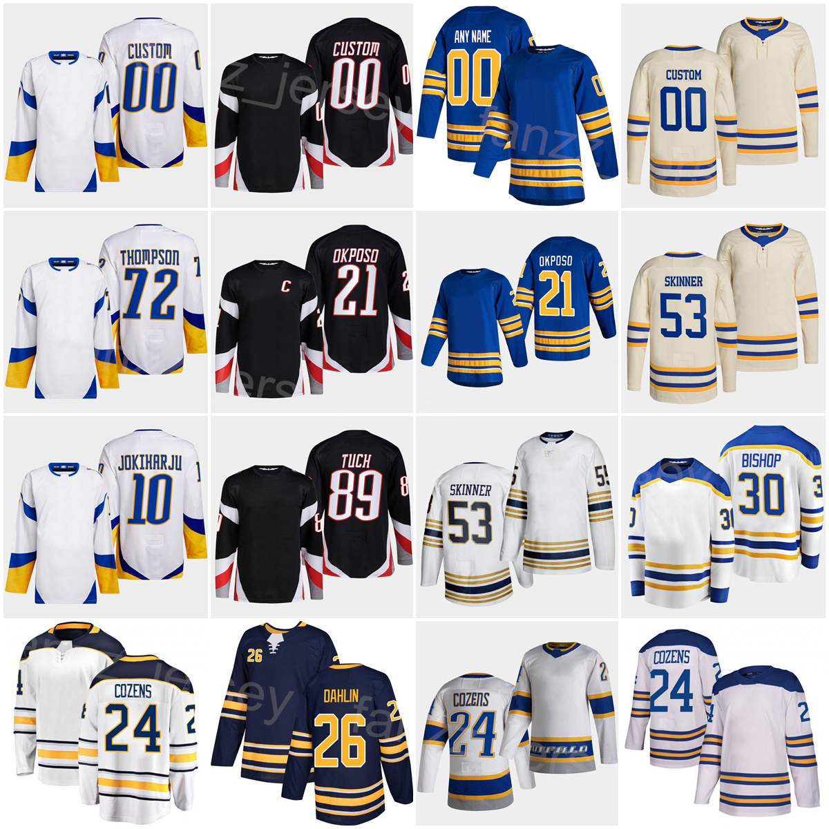 Heritage Classic Hockey 21 Kyle Okposo Jersey 2023 Reverse Retro 26 Rasmus Dahlin 53 Jeff Skinner 24 Dylan Cozens 68 Victor Olofsson 89 Alex Tuch 72 Tage Thompson, White
Heritage Classic Hockey 21 Kyle Okposo Jersey 2023 Reverse Retro 26 Rasmus Dahlin 53 Jeff Skinner 24 Dylan Cozens 68 Victor Olofsson 89 Alex Tuch 72 Tage Thompson, White
