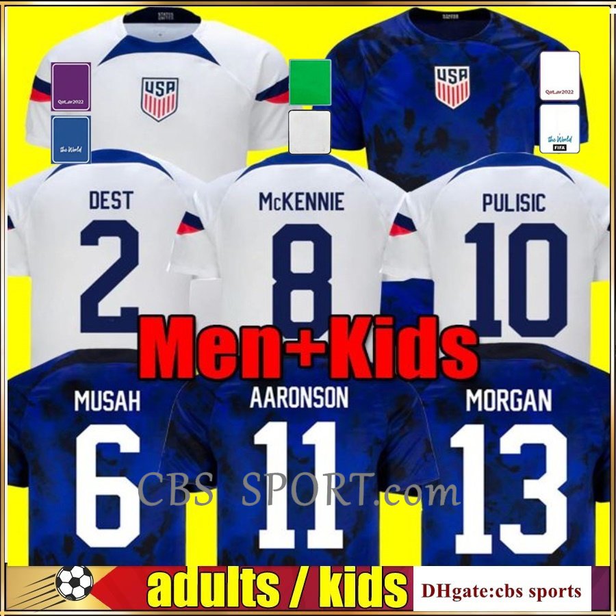 PULISIC DEST McKENNIE world cup Soccer Jersey Thailand 2022 AARONSON MUSAH usAS MORGAN RAPINOE WEAH America Football Shirt United States LAVELLE MEN KIDS SETS KITS, Men home patch
PULISIC DEST McKENNIE world cup Soccer Jersey Thailand 2022 AARONSON MUSAH usAS MORGAN RAPINOE WEAH America Football Shirt United States LAVELLE MEN KIDS SETS KITS, Men home patch