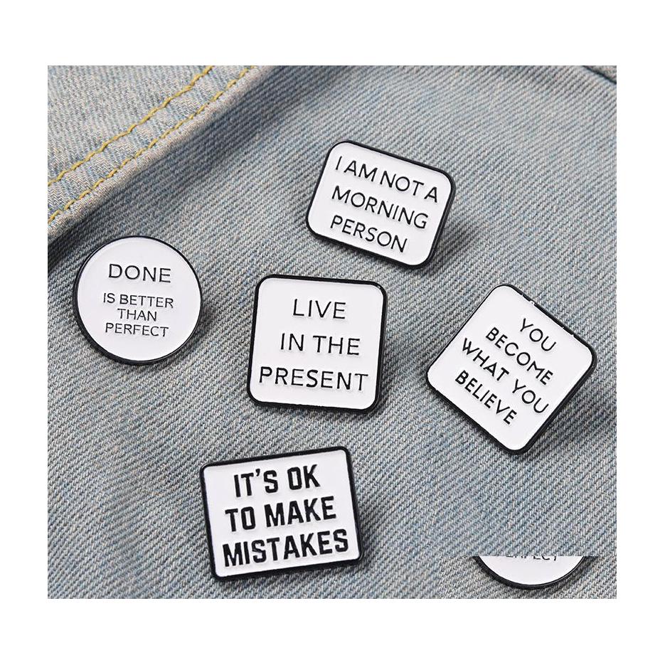 Pins Brooches Motivational Quotes Enamel Pins Live Life Happy Brooches Bag Hat Lapel Pin Letter Saying Badge Jewelry Gift Kids Girl Dhrz3
Pins Brooches Motivational Quotes Enamel Pins Live Life Happy Brooches Bag Hat Lapel Pin Letter Saying Badge Jewelry Gift Kids Girl Dhrz3
