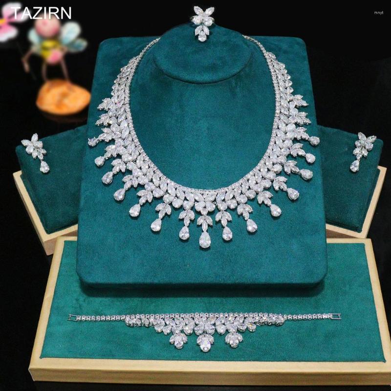 Necklace Earrings Set Luxury Nigeria Big Jewelry For Wedding Dubai Bridal 4Pcs CZ Bracelet Dangle And Ring Sets, Picture shown
Necklace Earrings Set Luxury Nigeria Big Jewelry For Wedding Dubai Bridal 4Pcs CZ Bracelet Dangle And Ring Sets, Picture shown