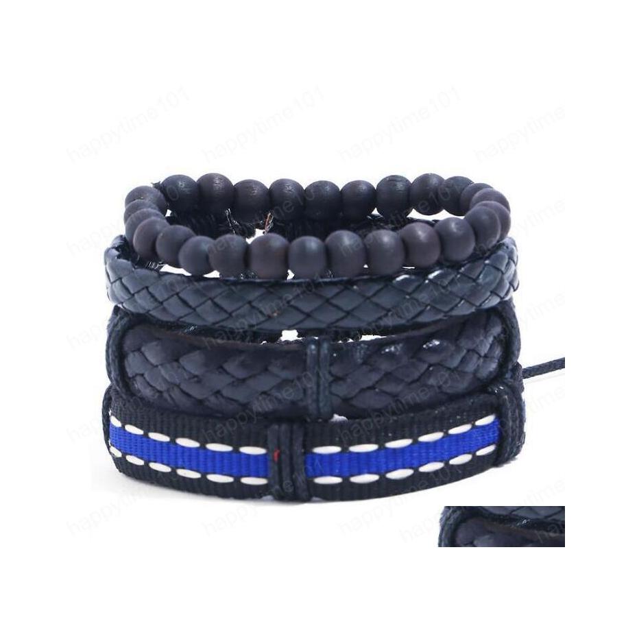 Charm Bracelets Mans Cowe Leather Bracelet Diy Hand Woven Beading Mtilayer Blue Ribbon Combination Suit Size Adjusted 4Styles/1Set D Dh05N
Charm Bracelets Mans Cowe Leather Bracelet Diy Hand Woven Beading Mtilayer Blue Ribbon Combination Suit Size Adjusted 4Styles/1Set D Dh05N
