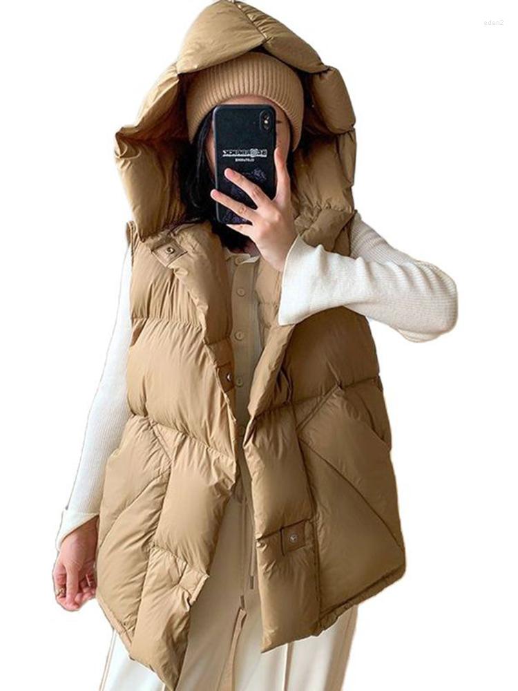 Women' Vests 80% White Down Duck Padded Sleeveless Puffer Vest Coat Autumn Winter Lightweight Hooded Women High Stand Collar, Beige
Women' Vests 80% White Down Duck Padded Sleeveless Puffer Vest Coat Autumn Winter Lightweight Hooded Women High Stand Collar, Beige