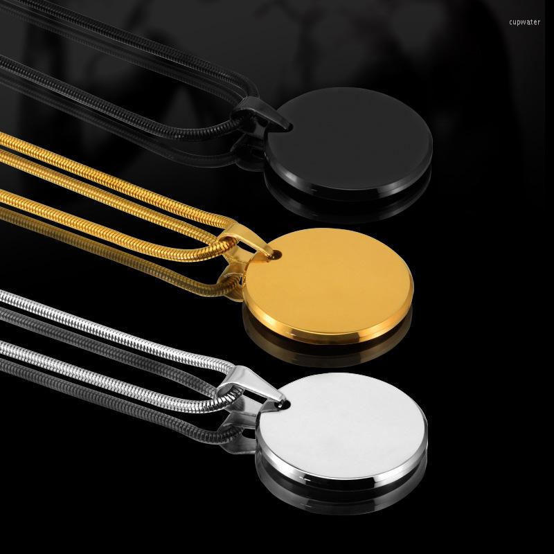 Pendant Necklaces Custom Engrave Male Necklace Tungsten Carbide Round Pendants With Stainless Steel Chain For Couples Silver/Gold/Black
Pendant Necklaces Custom Engrave Male Necklace Tungsten Carbide Round Pendants With Stainless Steel Chain For Couples Silver/Gold/Black