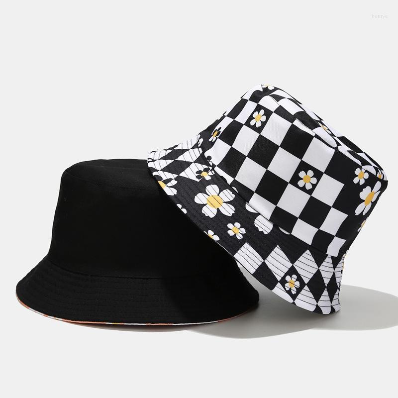 Berets Ins Plaid Panama Unisex Small Flower Fisherman Hat Women Outdoor Travel Double-sided Bucket Hats Men Pot Sun Caps, Black
Berets Ins Plaid Panama Unisex Small Flower Fisherman Hat Women Outdoor Travel Double-sided Bucket Hats Men Pot Sun Caps, Black