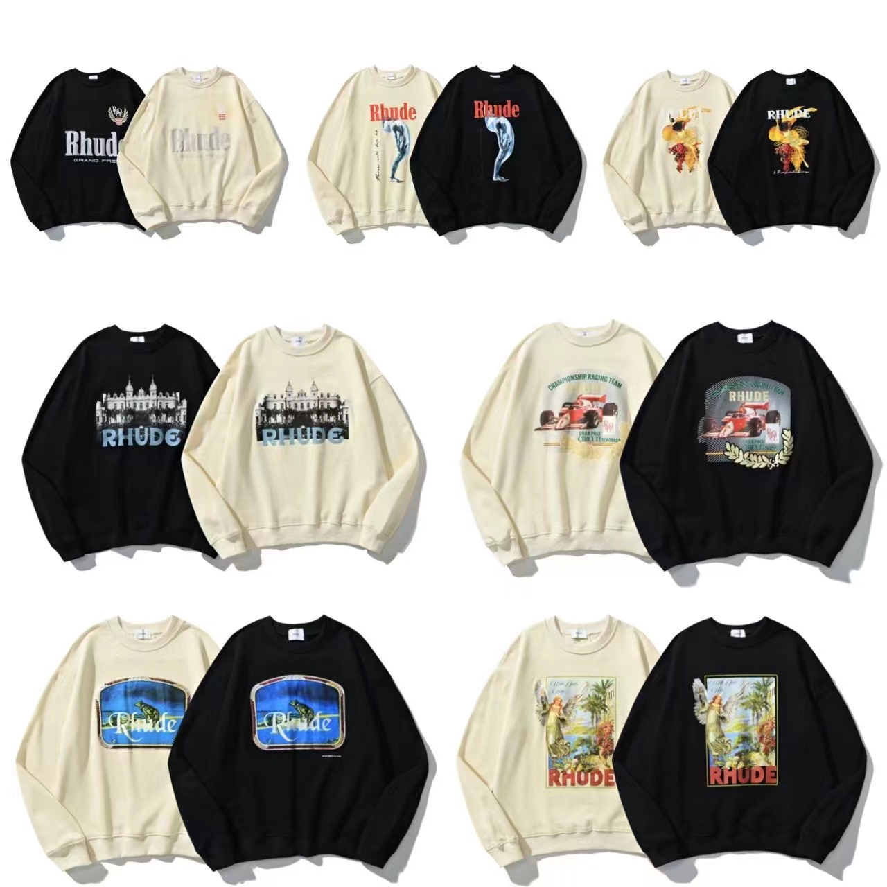 American Men's Plus Size Hoodies fashion brand RHUDE series round neck printed hoodie for men and women lovers high street relaxed casual jacket Sweatshirts
American Men's Plus Size Hoodies fashion brand RHUDE series round neck printed hoodie for men and women lovers high street relaxed casual jacket Sweatshirts