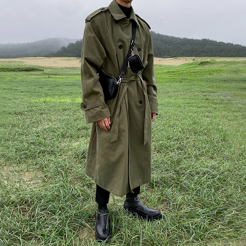Men's Jackets Autumn Windbreaker Medium Length Over Knee Loose Korean Handsome Trend Trench Coat With Belt Casual 2Y5422 221130, Army green
Men's Jackets Autumn Windbreaker Medium Length Over Knee Loose Korean Handsome Trend Trench Coat With Belt Casual 2Y5422 221130, Army green