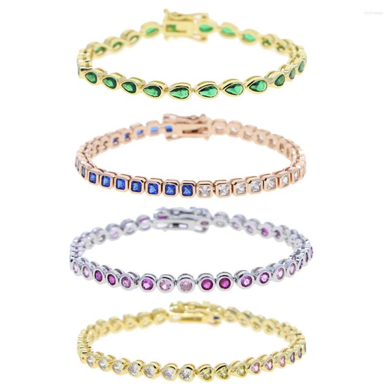 Charm Bracelets Classic Fashion Women Girl Jewelry High Quality 5A Colorful Cubic Zirconia Green Pink Degrade Pastel Blue CZ Tennis Bracelet
Charm Bracelets Classic Fashion Women Girl Jewelry High Quality 5A Colorful Cubic Zirconia Green Pink Degrade Pastel Blue CZ Tennis Bracelet