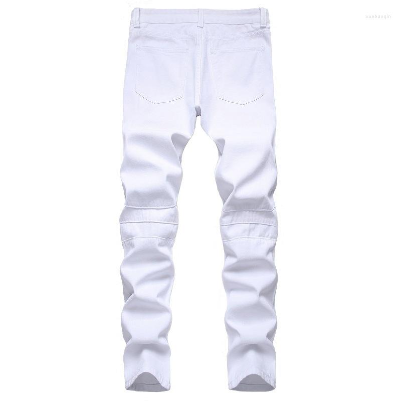 Men's Jeans Size 42 Plus White Black For Fashion Moto Biker Distressed Men Denim Trousers
Men's Jeans Size 42 Plus White Black For Fashion Moto Biker Distressed Men Denim Trousers