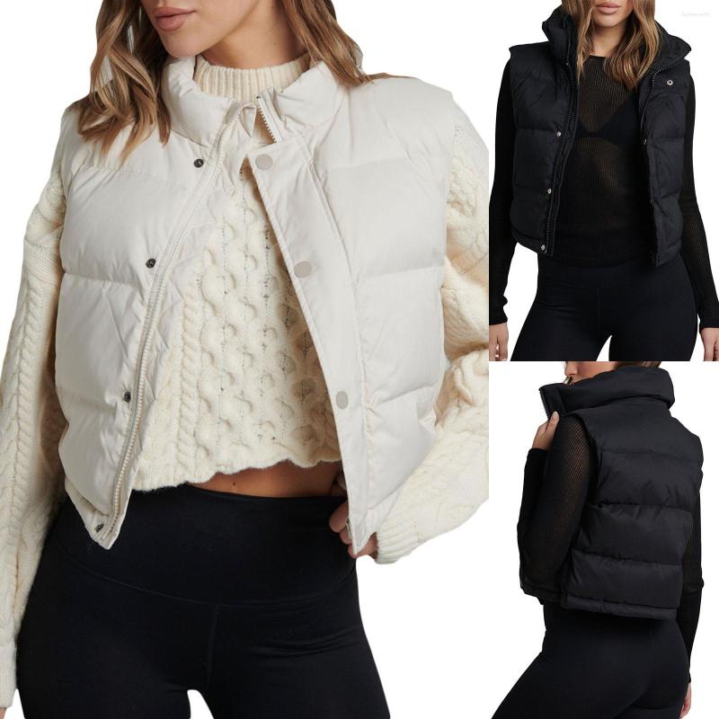 Women' Vests Women Autumn Winter Crop Waistcoat Solid Color Stand Collar Warm Lightweight Puffer Sleeveless Zipper Vest Streetwear, Black
Women' Vests Women Autumn Winter Crop Waistcoat Solid Color Stand Collar Warm Lightweight Puffer Sleeveless Zipper Vest Streetwear, Black