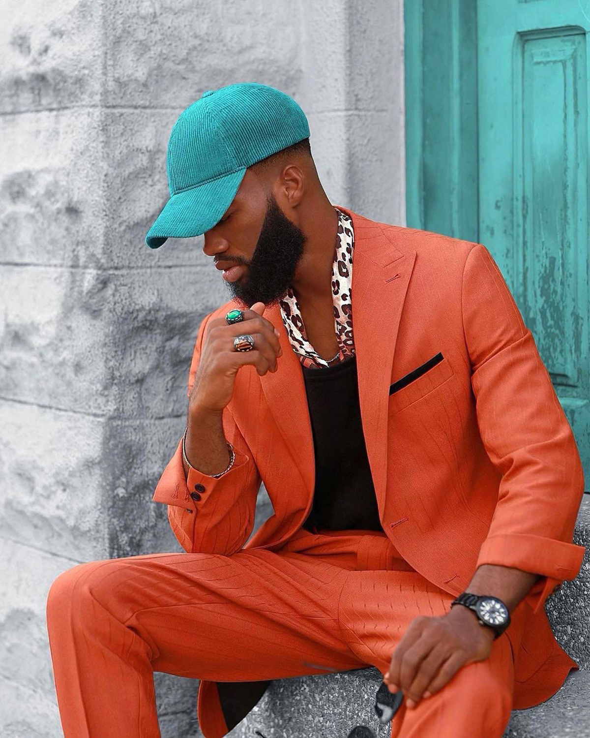 Bright Orange Men Tuxedos 2 Pieces Plus Size Custom Made Handsome Wedding Suits For Best Man Formal Wear