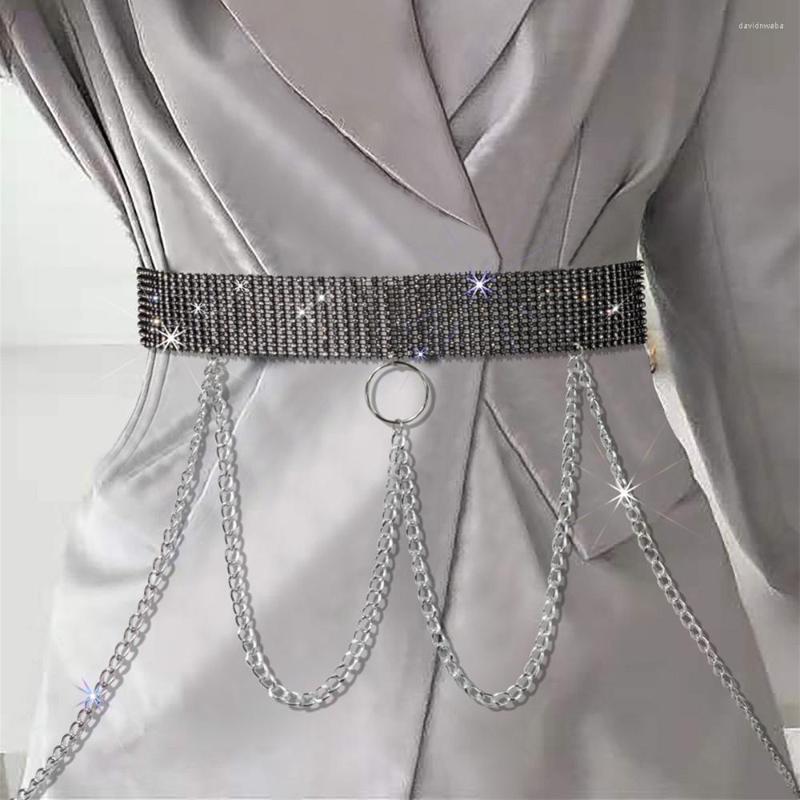 Belts Sexy Black Chain Rhinestone Belt Gothic Dress Corset For Women Luxury Designer Brand Party Waist Streetwear Waistband
Belts Sexy Black Chain Rhinestone Belt Gothic Dress Corset For Women Luxury Designer Brand Party Waist Streetwear Waistband