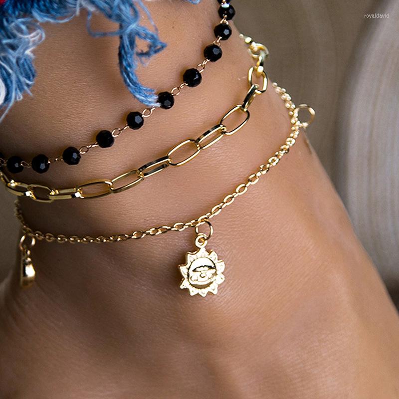 Anklets Bohemian Black Beads Moon Star Sun Charms For Women Gold Color Summer Ocean Beach Ankle Bracelet Foot Leg Jewelry
Anklets Bohemian Black Beads Moon Star Sun Charms For Women Gold Color Summer Ocean Beach Ankle Bracelet Foot Leg Jewelry
