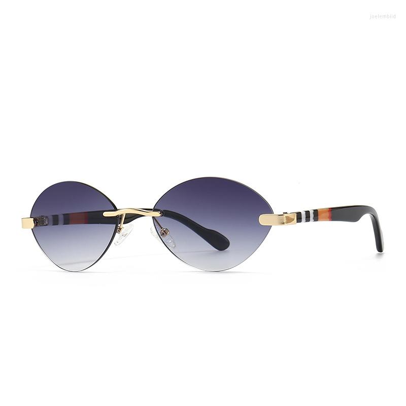 Sunglasses 2022 Designer Fashion Small Oval Frame Retro Ladies Personality Male Rimless Glasses UV400
Sunglasses 2022 Designer Fashion Small Oval Frame Retro Ladies Personality Male Rimless Glasses UV400