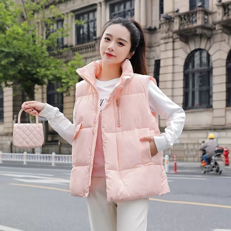 Women's Vests Loose Women's Sleeveless Jackets Down Collar Ladies Winter Vest Korean Style Oversize Cotton Padded Waistcoat for Female 221202, Blue
Women's Vests Loose Women's Sleeveless Jackets Down Collar Ladies Winter Vest Korean Style Oversize Cotton Padded Waistcoat for Female 221202, Blue