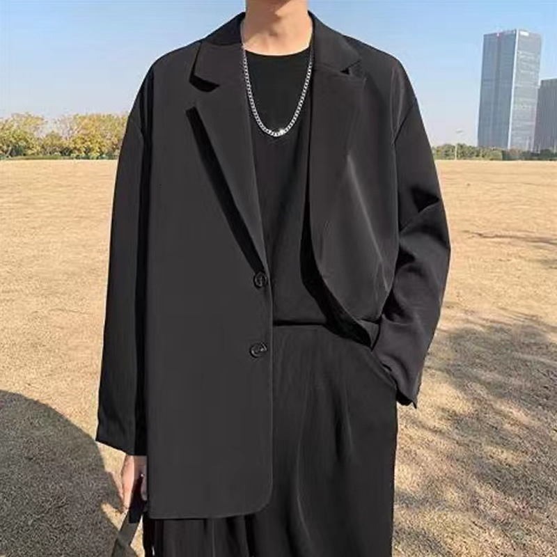 Men's Suits Blazers Emo Mens Streetwear Korean Fashion Loose Jacket Coats Oversized Tops Coat Jackets Blazer Male For Men Alt Clothing 221201, Black
Men's Suits Blazers Emo Mens Streetwear Korean Fashion Loose Jacket Coats Oversized Tops Coat Jackets Blazer Male For Men Alt Clothing 221201, Black