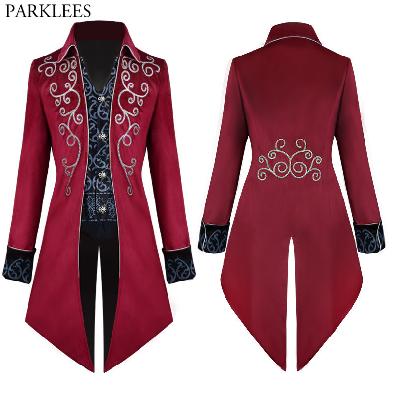 Men's Suits Blazers Mens Vintage Red Steampunk Gothic Jacket Victorian Tailcoat Halloween Uniform Costume Stage Cosplay Prom Trench Coat 221201, Pattern 1 blue
Men's Suits Blazers Mens Vintage Red Steampunk Gothic Jacket Victorian Tailcoat Halloween Uniform Costume Stage Cosplay Prom Trench Coat 221201, Pattern 1 blue