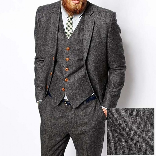 Men's Suits Blazers Grey Herringbone Tweed Vintage Fall Winter Groom Tuxedo Ternos Formal Wedding For 3 Piece Classic 221201, Beige
Men's Suits Blazers Grey Herringbone Tweed Vintage Fall Winter Groom Tuxedo Ternos Formal Wedding For 3 Piece Classic 221201, Beige