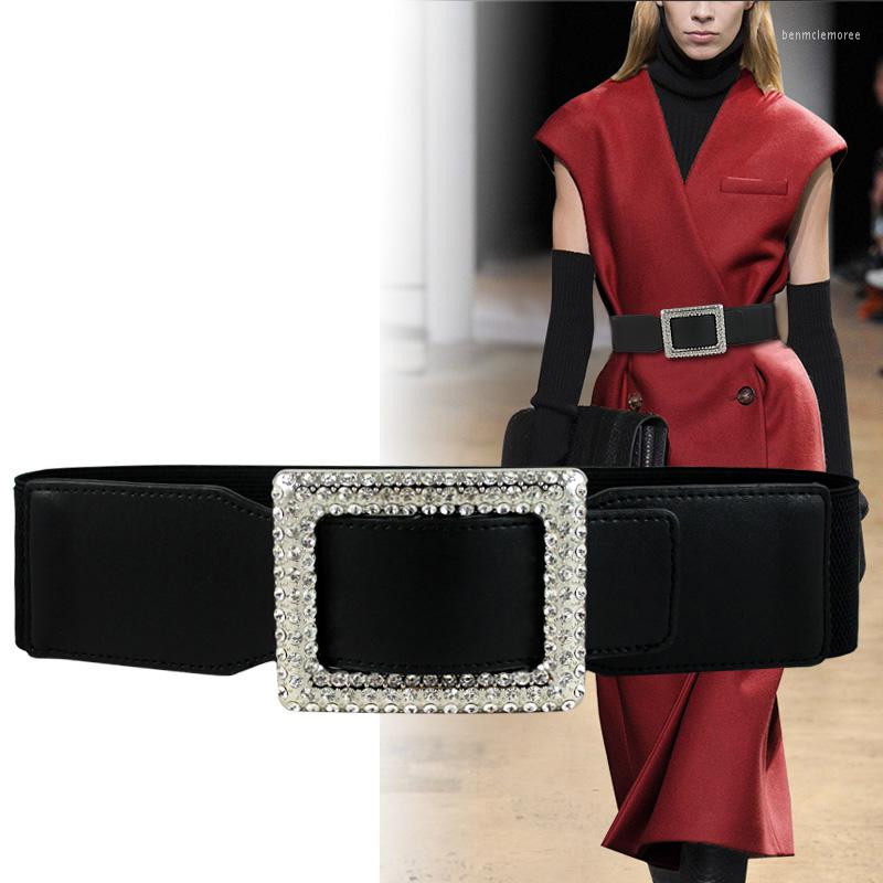 Belts Fashion Diamonds Square Buckle Belt For Women Wide Elastic Stretch Waist Strap Ladies Dress Coat Waistband Clothes Accessories, White
Belts Fashion Diamonds Square Buckle Belt For Women Wide Elastic Stretch Waist Strap Ladies Dress Coat Waistband Clothes Accessories, White