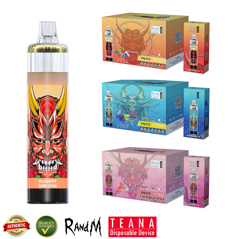 Original RandM Dazzle 7500 Puffs E Cigarette Kit Rechargeable 1000mAh Battery Big Vapor Disposable Vape Tank Refillable 15ml Liquid Mesh Coil Vapes, Remark flavors
Original RandM Dazzle 7500 Puffs E Cigarette Kit Rechargeable 1000mAh Battery Big Vapor Disposable Vape Tank Refillable 15ml Liquid Mesh Coil Vapes, Remark flavors