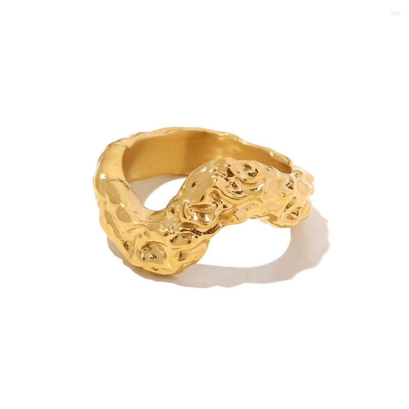 Cluster Rings Youthway Chic Metal Texture Irregular Punk Style Ring Gold Plated Temperament Jewelry Women Bague
Cluster Rings Youthway Chic Metal Texture Irregular Punk Style Ring Gold Plated Temperament Jewelry Women Bague