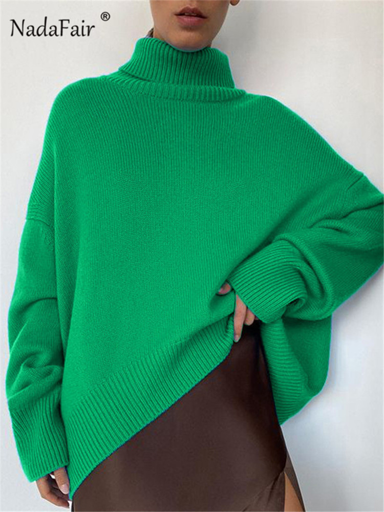 Women's Sweaters Nadafair Oversize Sweater Women Turtleneck Autumn Long Sleeve Cutton Jumpers Casual Loose Green Knitted Winter Tops Plus Size 221201, Black
Women's Sweaters Nadafair Oversize Sweater Women Turtleneck Autumn Long Sleeve Cutton Jumpers Casual Loose Green Knitted Winter Tops Plus Size 221201, Black