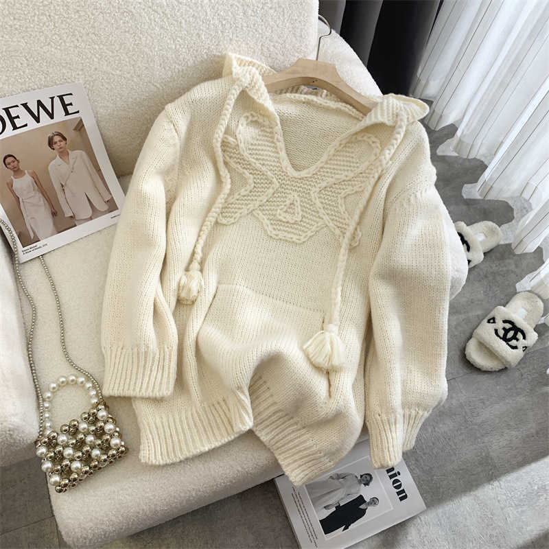 Women's Jacket Sweater Coat Cell 22FW Celebrity Autumn and Winter 2022 Soft Glutinous Handmade Hooded Casual Style Loose Collar Pull FHV2, White
Women's Jacket Sweater Coat Cell 22FW Celebrity Autumn and Winter 2022 Soft Glutinous Handmade Hooded Casual Style Loose Collar Pull FHV2, White