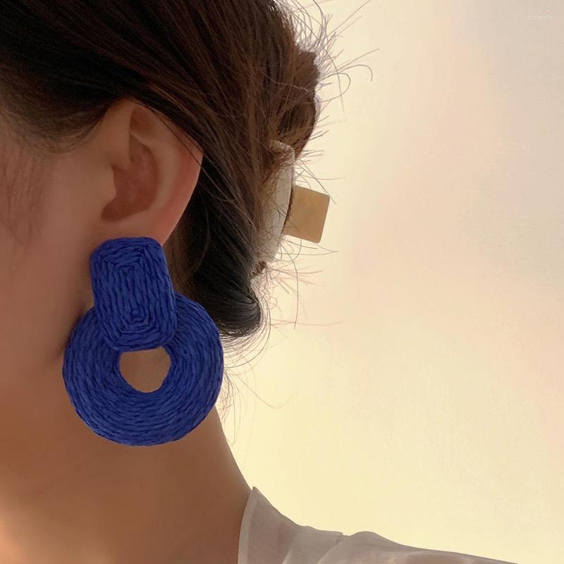 Dangle Earrings Exaggerated Big Round Handmade Straw Raffia Drop Bohemia Beach For Women Wedding Preferred
Dangle Earrings Exaggerated Big Round Handmade Straw Raffia Drop Bohemia Beach For Women Wedding Preferred