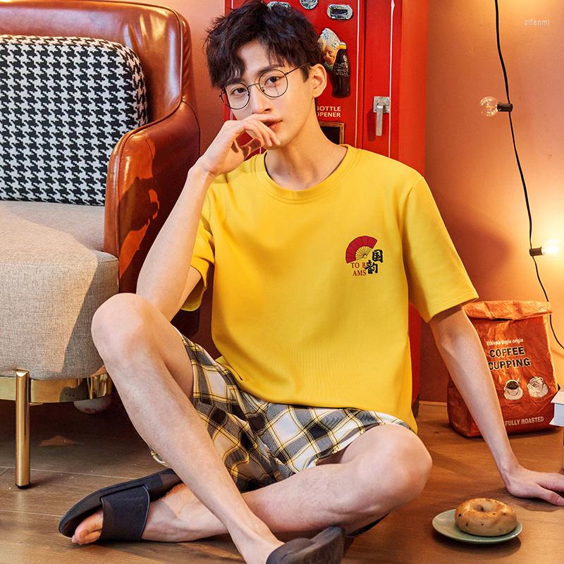 Men's Sleepwear Summer Cotton Pijamas For Man Cartoon Short Sleep Tops Pants Pajamas Set Male Nightwear Plus Size L-3XL Homewear, Style 8
Men's Sleepwear Summer Cotton Pijamas For Man Cartoon Short Sleep Tops Pants Pajamas Set Male Nightwear Plus Size L-3XL Homewear, Style 8