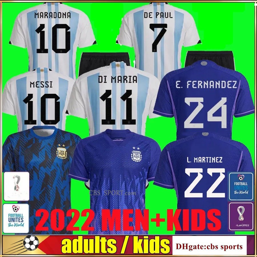 Fans Argentina MESSIS Soccer Jerseys thailand 2022 2023 J.CORREA J.ALVAREZ L.MARTINEZ DYBALA DI MARIA Maradona national team home away football men kids shirt S-2XL, Home kids kit+patch
Fans Argentina MESSIS Soccer Jerseys thailand 2022 2023 J.CORREA J.ALVAREZ L.MARTINEZ DYBALA DI MARIA Maradona national team home away football men kids shirt S-2XL, Home kids kit+patch