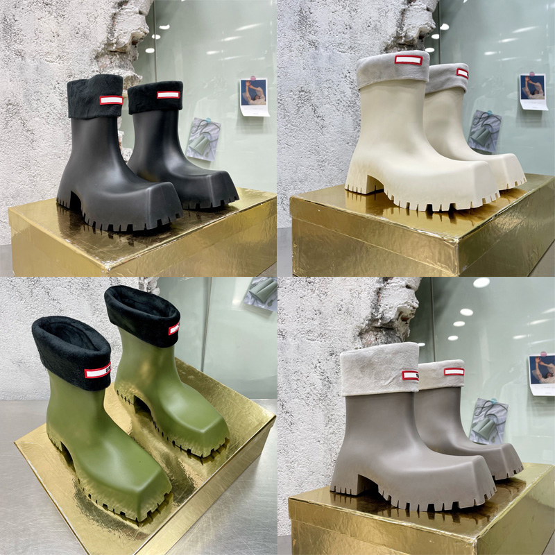 Trooper Boots Rain Boots Martin Boot Luxury Paris Rubber Square Toe Short Tube Thick Sole Calf Non-Slip Men Women Waterproof Er Couple
Trooper Boots Rain Boots Martin Boot Luxury Paris Rubber Square Toe Short Tube Thick Sole Calf Non-Slip Men Women Waterproof Er Couple