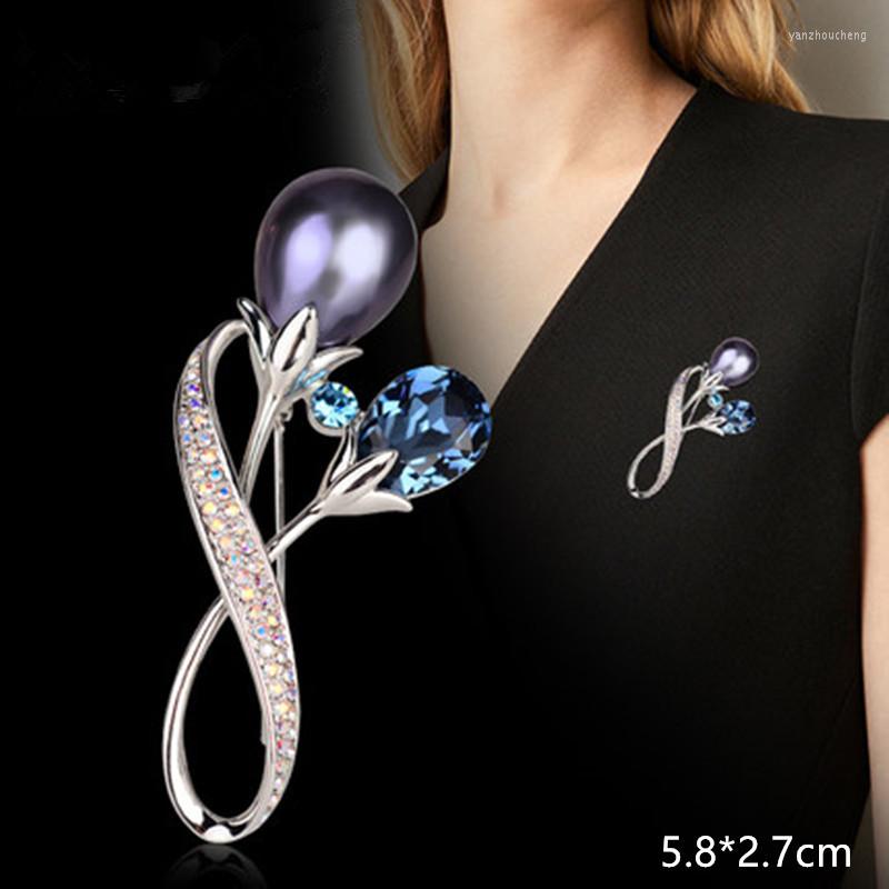 Brooches Temperament Design Sapphire Rhinestone Brooch Big Pearl Flower Pins Jewelry Suit Dress Accessories
Brooches Temperament Design Sapphire Rhinestone Brooch Big Pearl Flower Pins Jewelry Suit Dress Accessories