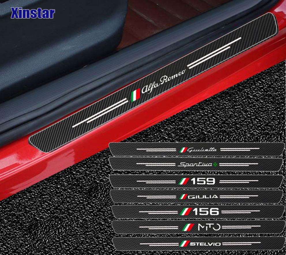 

4pcs Carbon Fiber Car Door Sticker For Alfa Romeo Giulia Giulietta 159 156 MITO Stelvio 147 Sportiva Auto Accessories9351733, Alfa romeo 2 doors