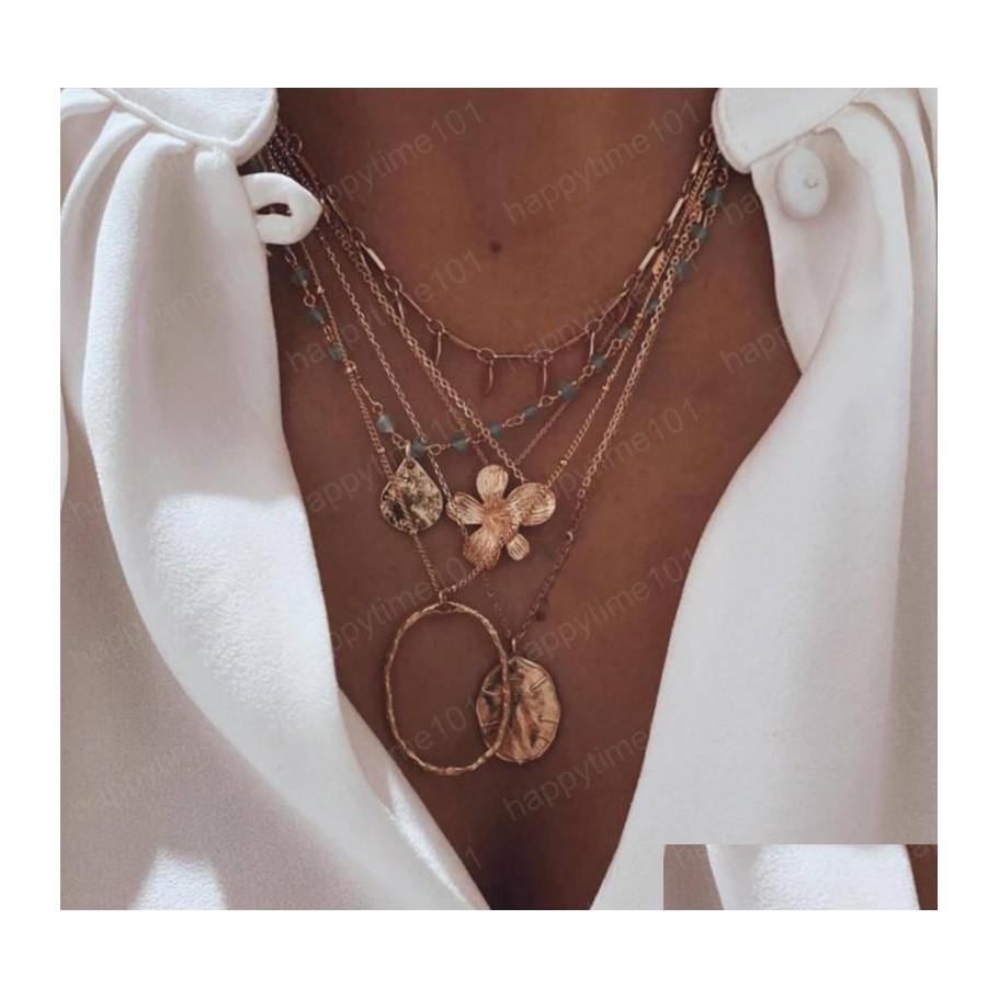 Pendant Necklaces Boho Gold Geometric Flower Pendant Necklace Women Jewelry Layered Long Choker Chain Femme Drop Delivery Necklaces P Dhmju
Pendant Necklaces Boho Gold Geometric Flower Pendant Necklace Women Jewelry Layered Long Choker Chain Femme Drop Delivery Necklaces P Dhmju