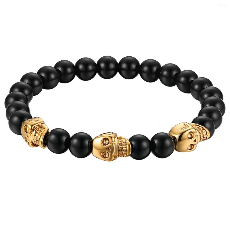 Charm Bracelets Boniskiss Vintage Stainless Steel Skull Beads Bracelet Men Gold Mens Beaded 2022 Hip-Hop Rock Jewelry
Charm Bracelets Boniskiss Vintage Stainless Steel Skull Beads Bracelet Men Gold Mens Beaded 2022 Hip-Hop Rock Jewelry