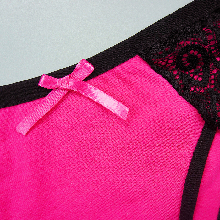 Women's Panties Lace Cotton Briefs Women Panties 6Pcslots Sexy Intimate Underwear Lingerie Breathable Woman Bow Panty MXL Wholesale Knickers 2212