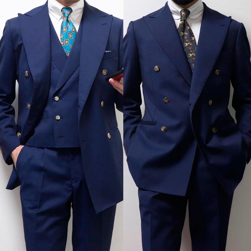 Men's Suits Dark Blue Men Suit 2 Pieces Slim Tailor-Made Fashion Double Breasted Blazer Pants Formal Wedding Business Prom Causal Tailored
Men's Suits Dark Blue Men Suit 2 Pieces Slim Tailor-Made Fashion Double Breasted Blazer Pants Formal Wedding Business Prom Causal Tailored