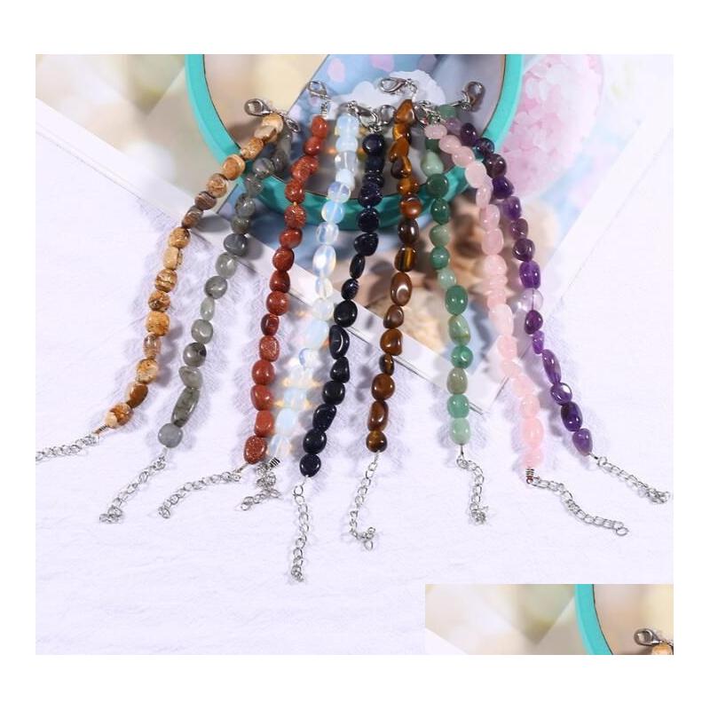 Beaded Women Gravel Beaded Strands Bracelet Crystal Handmade Fashion Bracelets Irregar Colored Hand Ornaments String Jewelry Drop De Dhomf
Beaded Women Gravel Beaded Strands Bracelet Crystal Handmade Fashion Bracelets Irregar Colored Hand Ornaments String Jewelry Drop De Dhomf