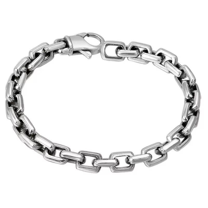 925 Sterling Silver colour Bracelet Man High Polish Curb Link Chain Bracelet for Vintage Punk Rock Biker Men Jewelry
925 Sterling Silver colour Bracelet Man High Polish Curb Link Chain Bracelet for Vintage Punk Rock Biker Men Jewelry