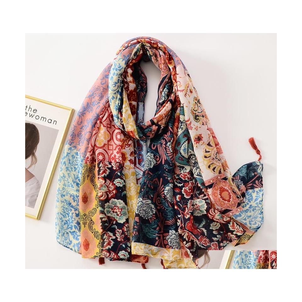 Scarves Bohemian Fashion Spring Summer Women Slik Scarf Sunsn Cotton And Linen Fleeing Big Gauze Shawls Soft Beach Shawl Florals Tow Dhjcs
Scarves Bohemian Fashion Spring Summer Women Slik Scarf Sunsn Cotton And Linen Fleeing Big Gauze Shawls Soft Beach Shawl Florals Tow Dhjcs
